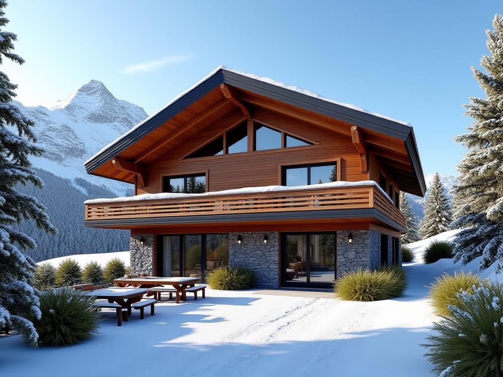 Esterno di un lussuoso chalet a Courmayeur